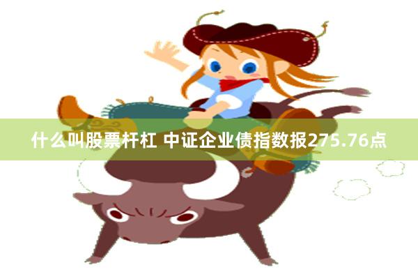 什么叫股票杆杠 中证企业债指数报275.76点